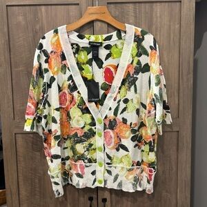 NWT lane Bryant 22/24 Cardigan Sweater Short Sleeve V Neck Button Front